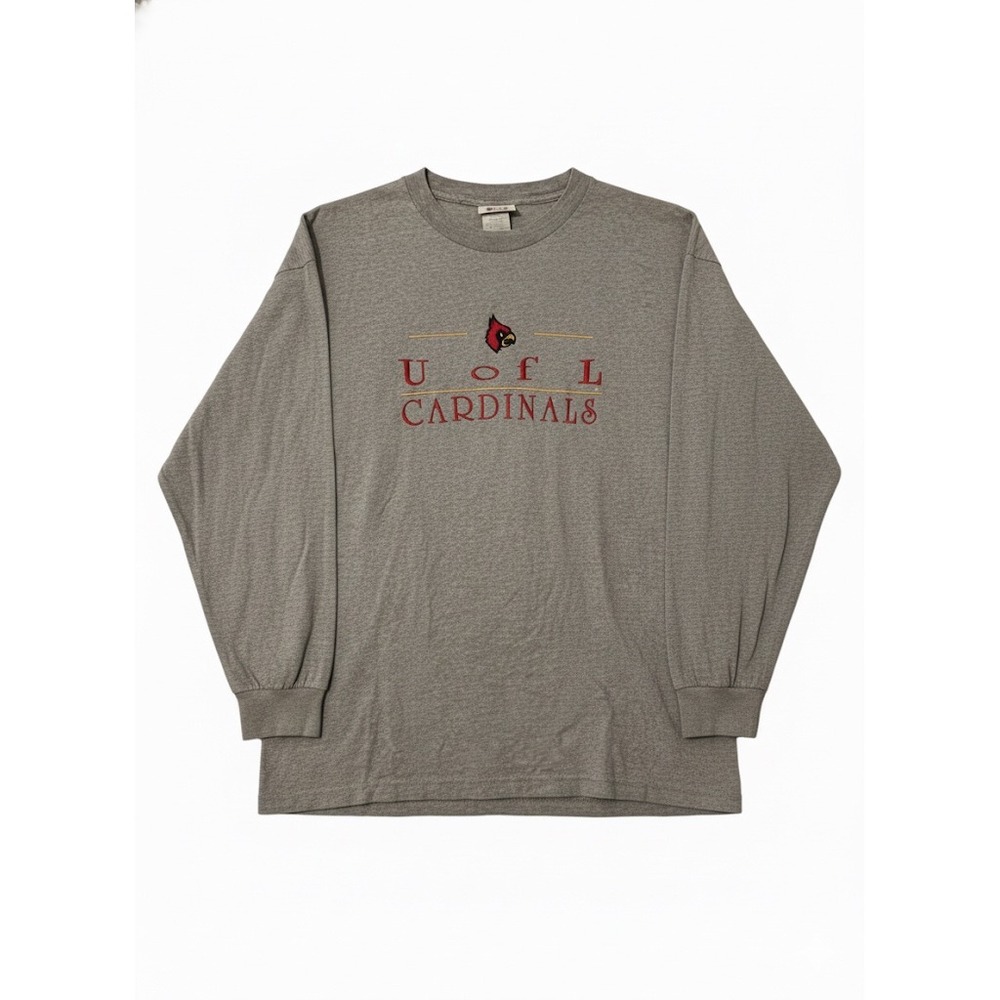 Spike Sports Vtg University of Louisville Cardinals Long‎ Sleeve T Shirt Sz XXL
